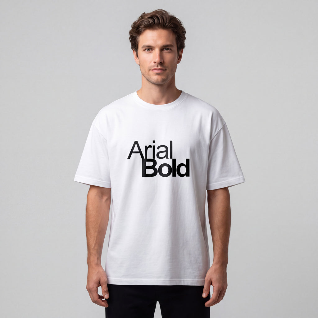 Tipografi Arial | 25 × 25 cm DTF Baskı Transferi