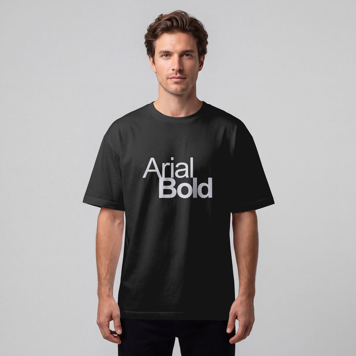 Tipografi Arial | 25 × 25 cm DTF Baskı Transferi