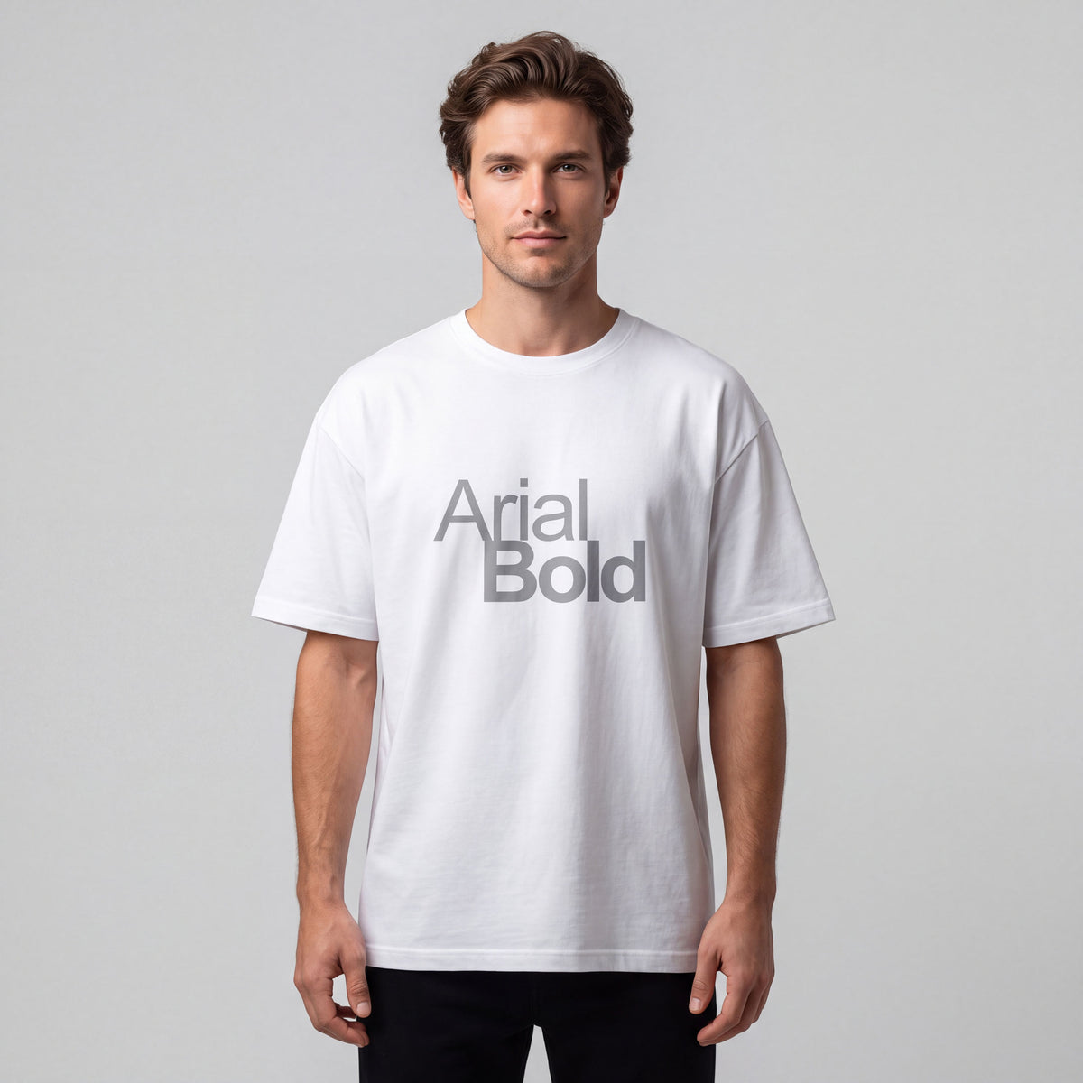 Tipografi Arial | 25 × 25 cm DTF Baskı Transferi