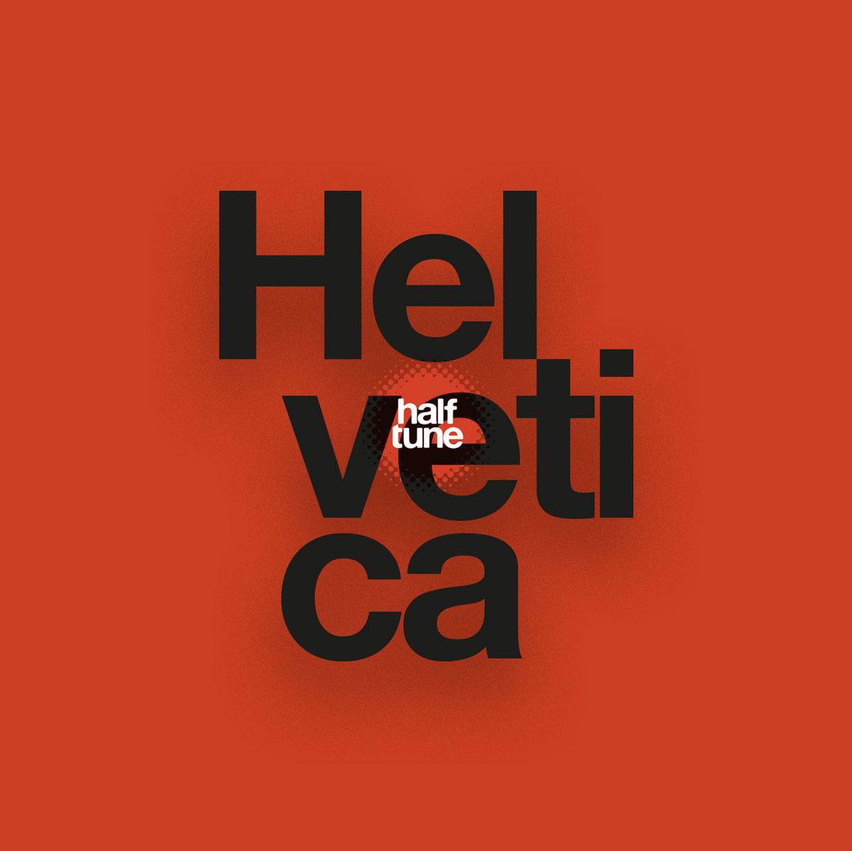 Tipografi Helvetica | 25 × 25 cm DTF Baskı Transferi